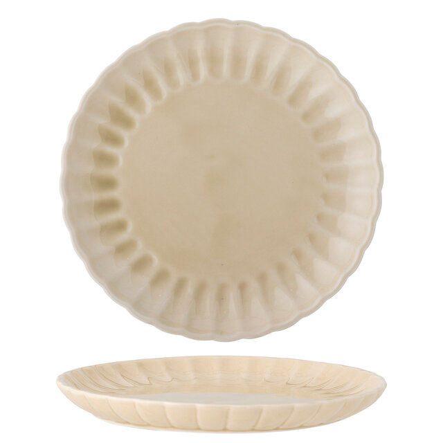 Bloomingville Latina borden Ø27cm naturel set van 6 stuks - 82061937 Bloomingville Latina borden Ø27cm naturel set van 6 stuks - 82061937