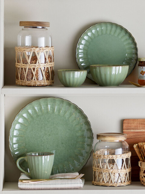 Bloomingville Platos Latina Ø27cm set de 6 piezas verde - 82061935