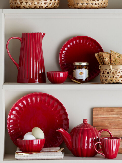 Bloomingville Latina schalen rood set van 6 stuks - 82061934