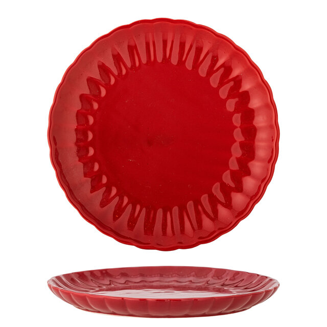 Bloomingville Latina borden Ø27cm rood set van 6 stuks - 82061931 Bloomingville Latina borden Ø27cm rood set van 6 stuks - 82061931