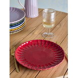 Bloomingville Latina borden Ø27cm rood set van 6 stuks - 82061931 Bloomingville Latina borden Ø27cm rood set van 6 stuks - 82061931