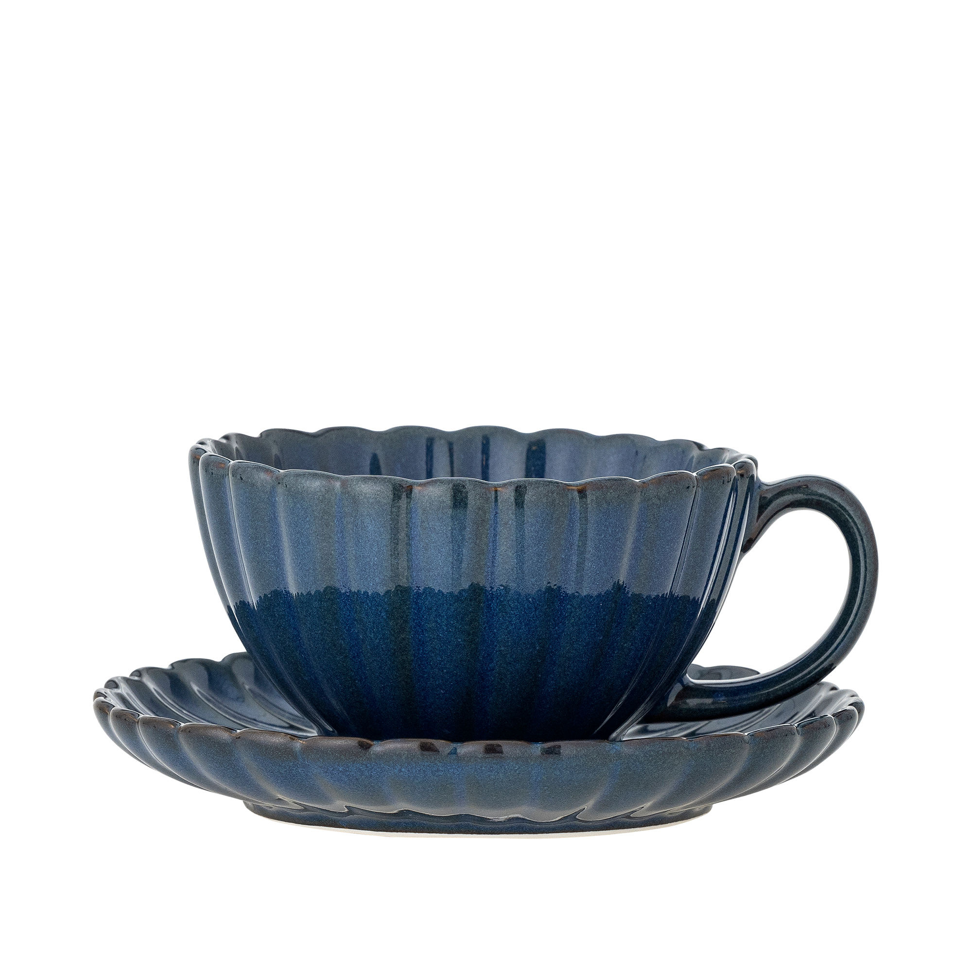 Bloomingville Latina kopjes en schotels blauw set van 6 stuks - 82061910