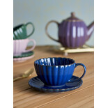 Bloomingville Latina Tassen und Untertassen blau 6er Set - 82061910