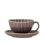 Bloomingville Ensemble de 6 tasses et soucoupes Latina violet - 82061907 Bloomingville Ensemble de 6 tasses et soucoupes Latina violet - 82061907