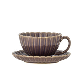 Bloomingville Latina cups and saucers purple set of 6 pieces Bloomingville Latina cups and saucers purple set of 6 pieces