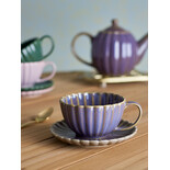 Bloomingville Latina cups and saucers purple set of 6 pieces - 82061907