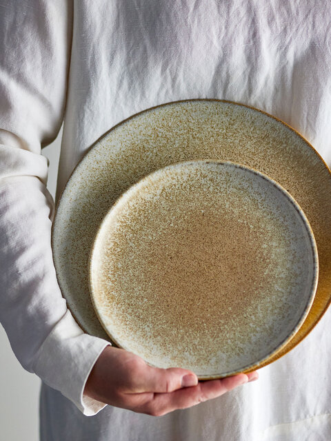 Bloomingville Paula tallerkener Ø26,5 cm natursæt med 4 dele - 82061658