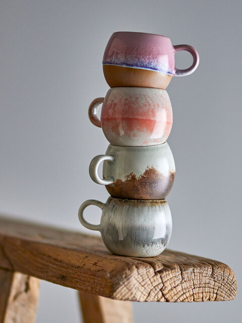 Bloomingville Paula espresso kopjes grijs set van 4 stuks - 82061632