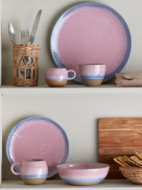 Bloomingville Paula borden Ø20cm roze set van 4 stuks - 82060950