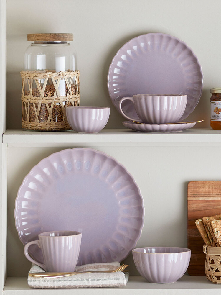 Bloomingville Ensemble de 6 tasses et soucoupes Latina roses - 82061906 Bloomingville Ensemble de 6 tasses et soucoupes Latina roses - 82061906