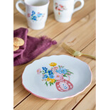 Bloomingville Dorothy borden roze set van 6 stuks - 82061691 Bloomingville Dorothy borden roze set van 6 stuks - 82061691