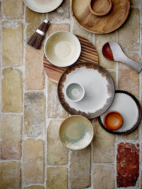 Bloomingville Paula plates Ø26.5cm brown set of 4 pieces - 82061663