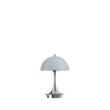 Louis Poulsen Lampe de table portable Panthella 160 chrome opale bleu gris - 5744171449 Louis Poulsen Lampe de table portable Panthella 160 chrome opale bleu gris - 5744171449