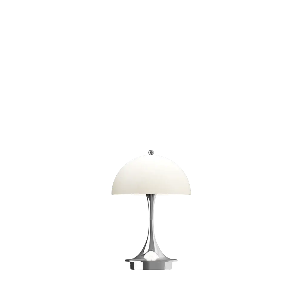 Louis Poulsen Lampe de table portable Panthella 160 chrome opalin beige - 5744171481 Louis Poulsen Lampe de table portable Panthella 160 chrome opalin beige - 5744171481