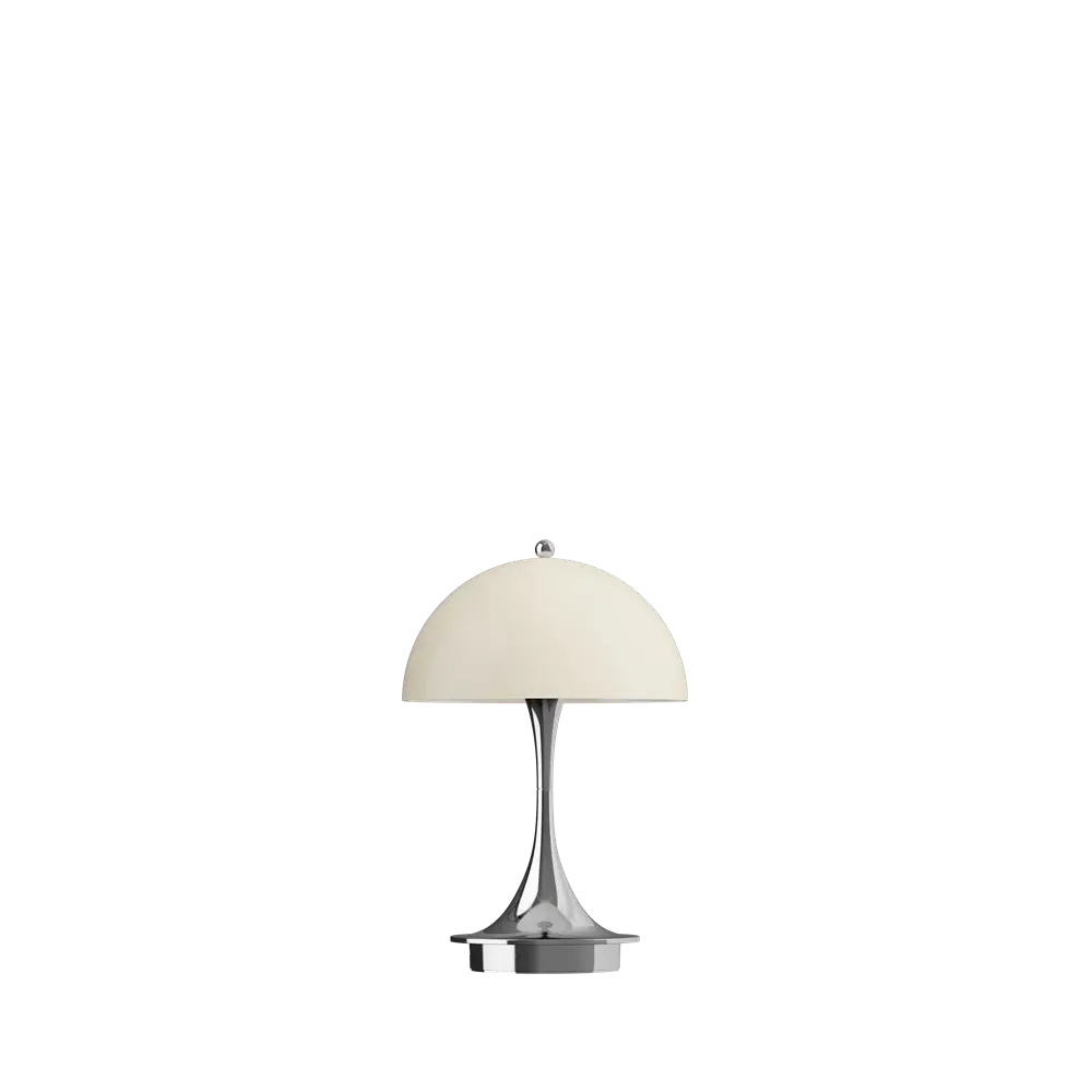 Louis Poulsen Panthella 160 bärbar bordslampa krom opal beige - 5744171481