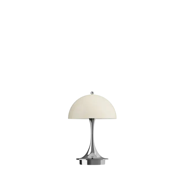 Louis Poulsen Panthella 160 bärbar bordslampa krom opal beige - 5744171481