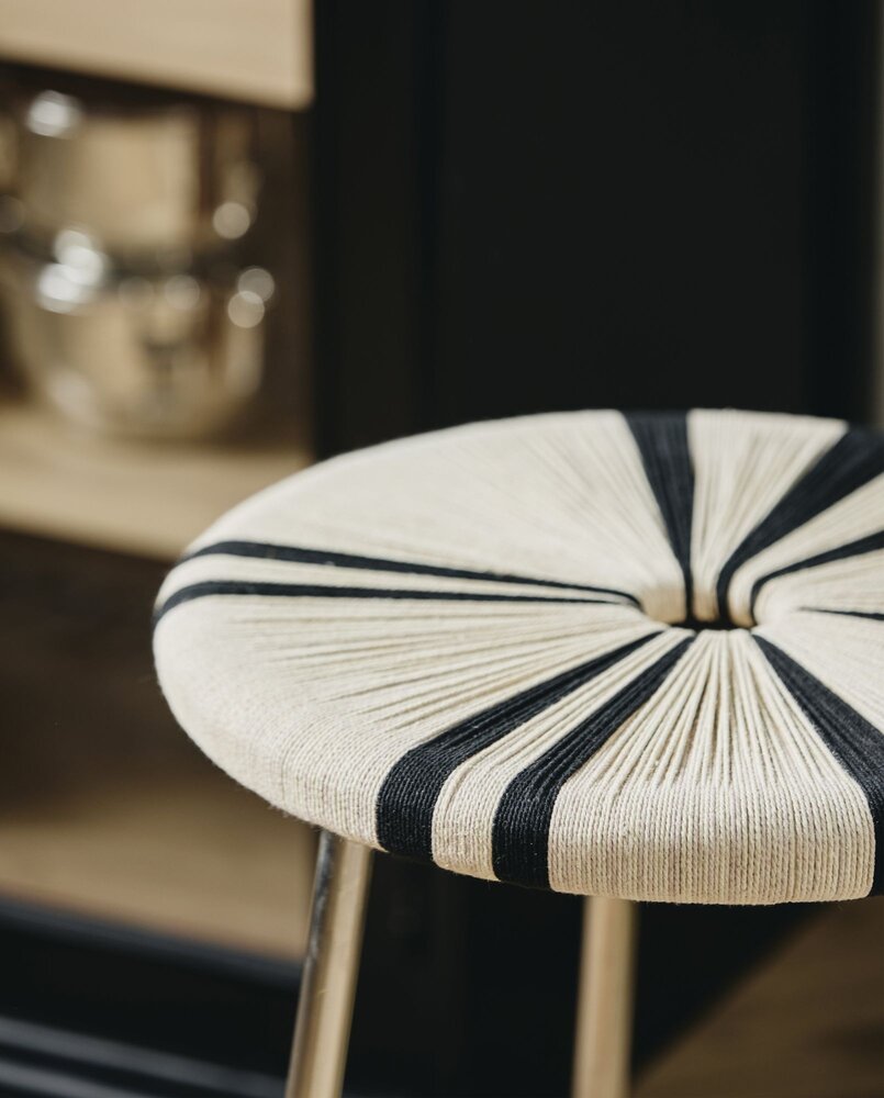 Nordal Morice stool low black/ivory - 1680 Nordal Morice stool low black/ivory - 1680