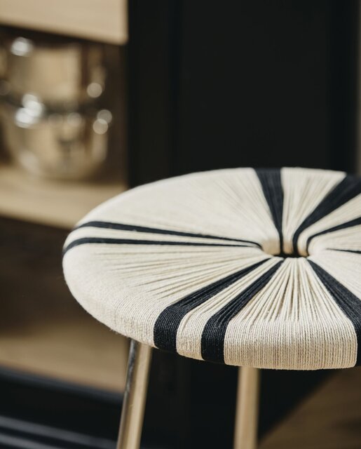 Nordal Morice stool low black/ivory - 1680 Nordal Morice stool low black/ivory - 1680