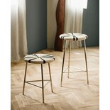 Nordal Morice stool low black/ivory - 1680 Nordal Morice stool low black/ivory - 1680