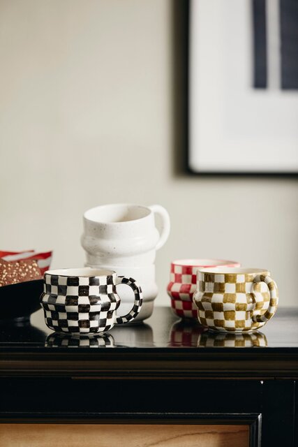 Nordal Ensemble de 4 mugs Ysia vert/ivoire - 6573 Nordal Ensemble de 4 mugs Ysia vert/ivoire - 6573