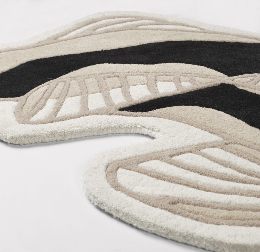 Broste Copenhagen Tappeto Koi nero/beige - 71110398 Broste Copenhagen Tappeto Koi nero/beige - 71110398