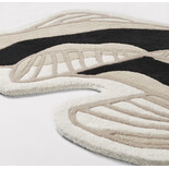 Broste Copenhagen Koi gulvtæppe sort/beige - 71110398