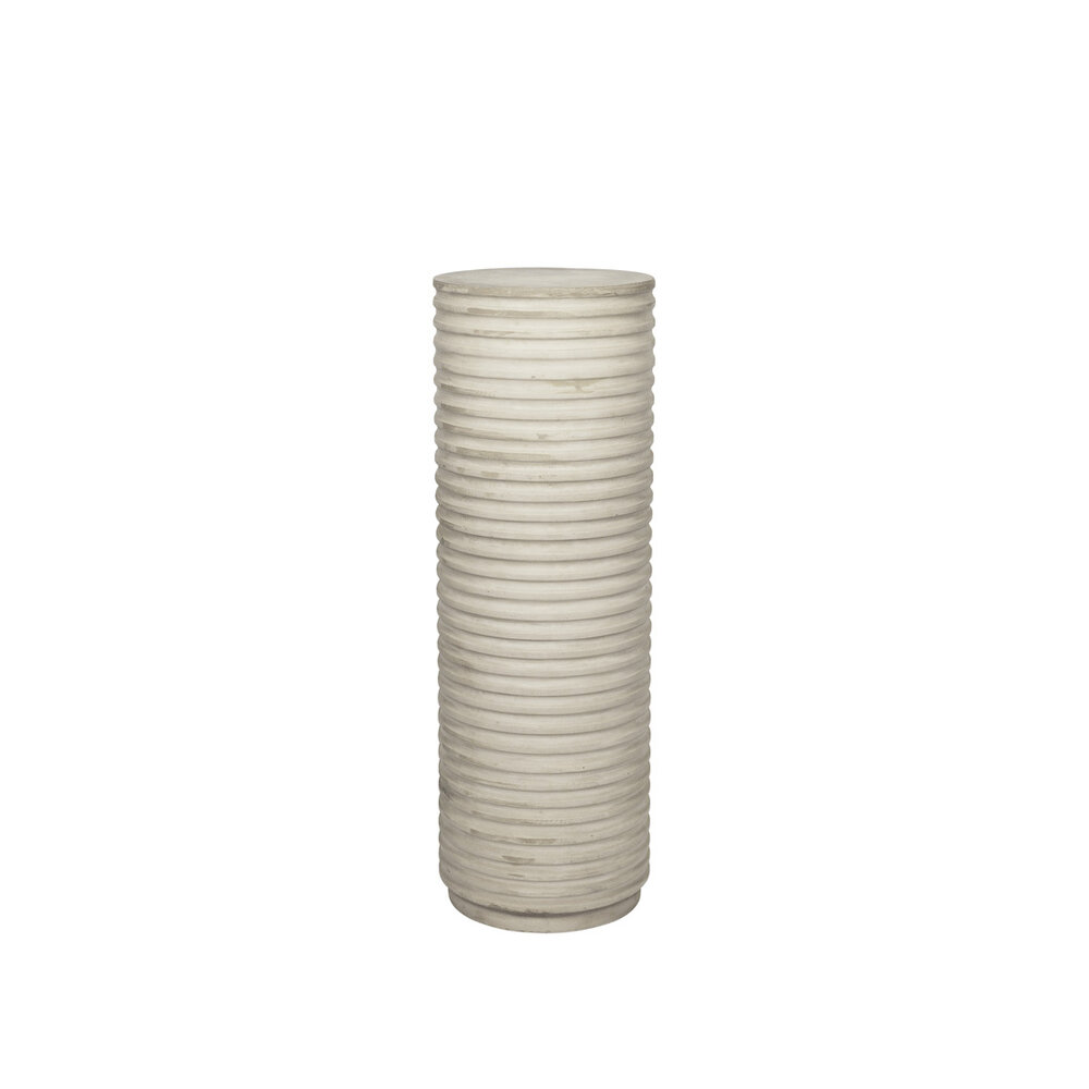 Broste Copenhagen Rillo podium Ø36x106cm antiek beige - 14469067 Broste Copenhagen Rillo podium Ø36x106cm antiek beige - 14469067