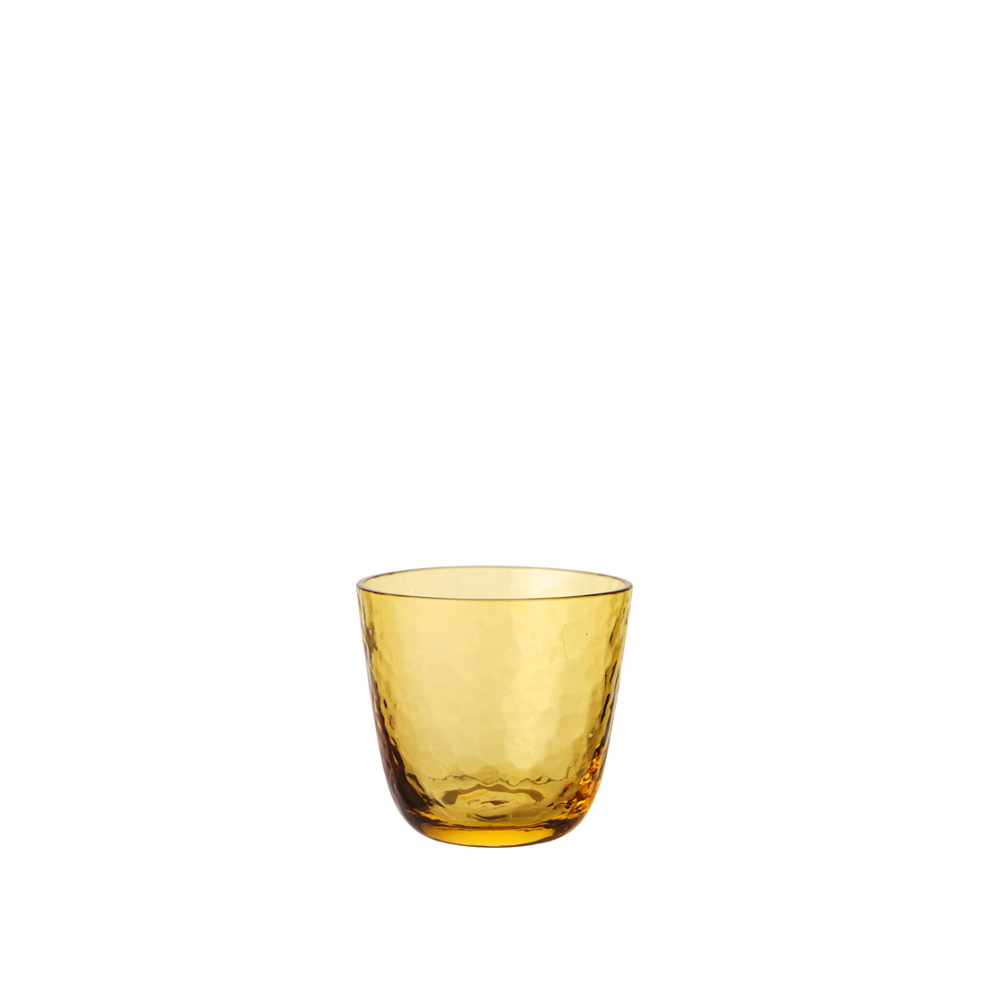 Broste Copenhagen Hammered glazen amber set van 12 stuks - 14496282