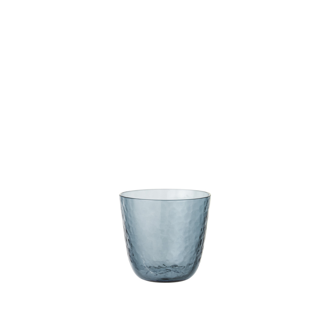 Broste Copenhagen Hammered glazen blauw set van 12 stuks - 14496281