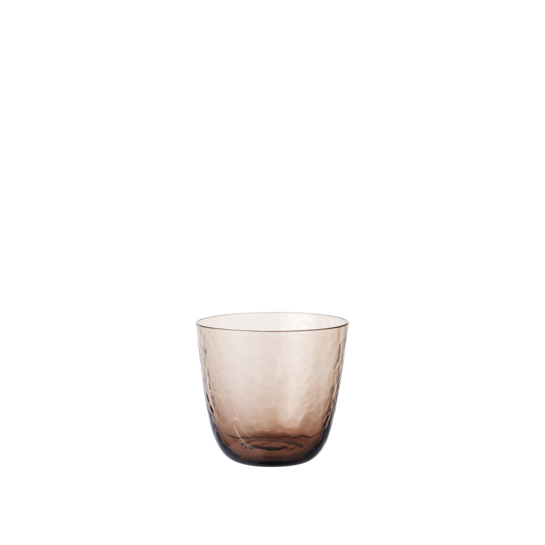 Broste Copenhagen Hammered glazen bruin set van 12 stuks - 14496283