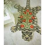 Doing Goods Alfombra de tigre blanca con flores talla L - 1.45.10.096.020.5 Doing Goods Alfombra de tigre blanca con flores talla L - 1.45.10.096.020.5