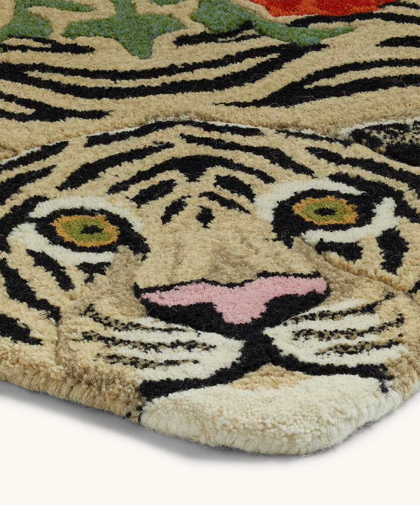 Doing Goods Floral white tiger rug L - 1.45.10.096.020.5