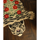 Doing Goods Tapis tigre blanc fleuri L - 1.45.10.096.020.5 Doing Goods Tapis tigre blanc fleuri L - 1.45.10.096.020.5