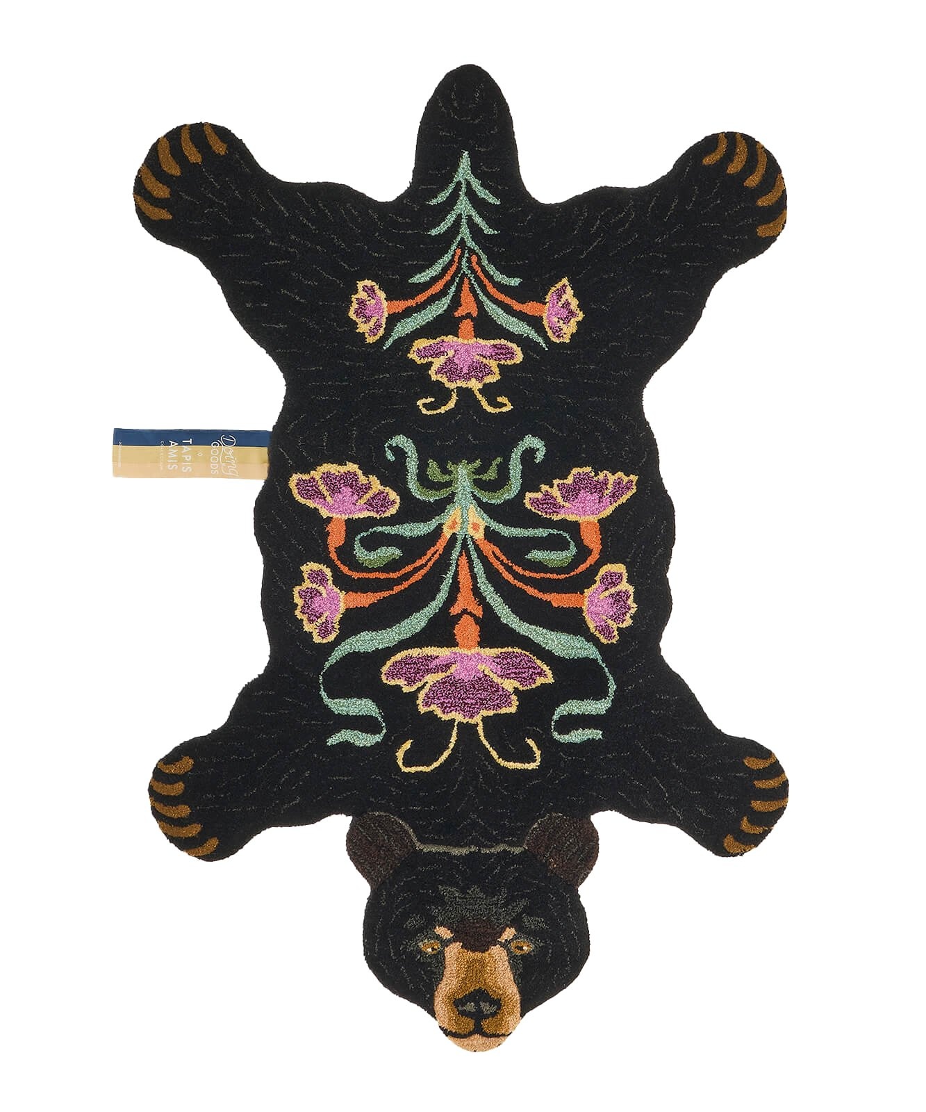 Doing Goods Blooming Black bear vloerkleed L - 1.45.10.076.900.5