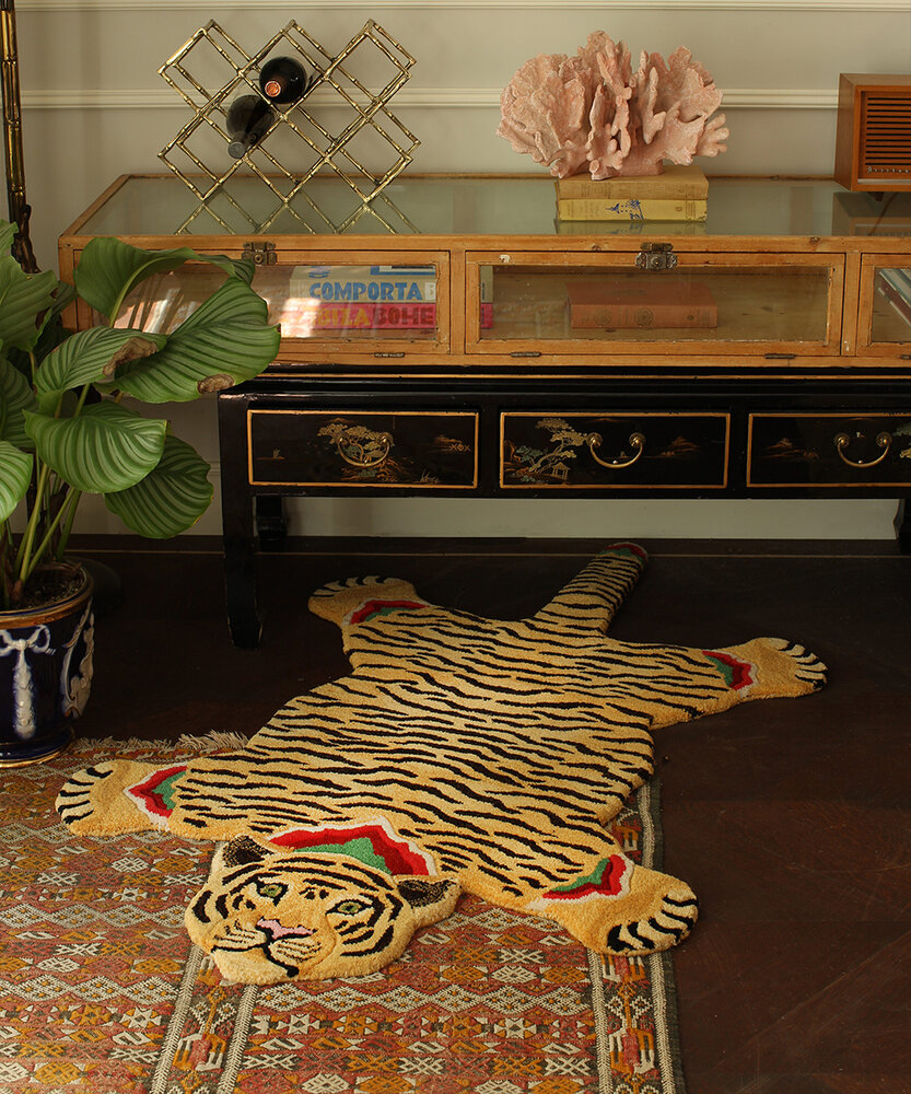 Doing Goods Babul Bombay tiger tæppe L - 1.45.10.097.710.5 Doing Goods Babul Bombay tiger tæppe L - 1.45.10.097.710.5