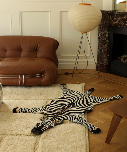 Doing Goods Gestreifter Zebra-Teppich L - 1.45.10.074.900.5
