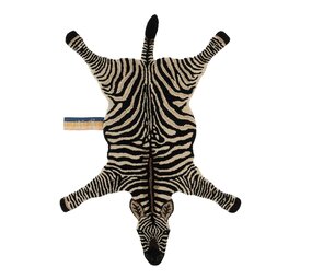 Doing Goods Stribet zebra tæppe L