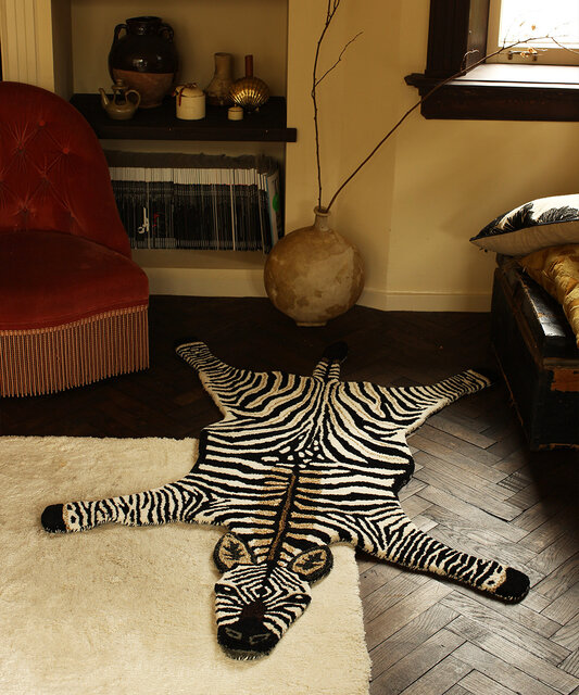 Doing Goods Gestreifter Zebra-Teppich L - 1.45.10.074.900.5