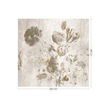 KEK Amsterdam Fresco Flowers tapet FU-061 - 292,2x280cm gull/hvit