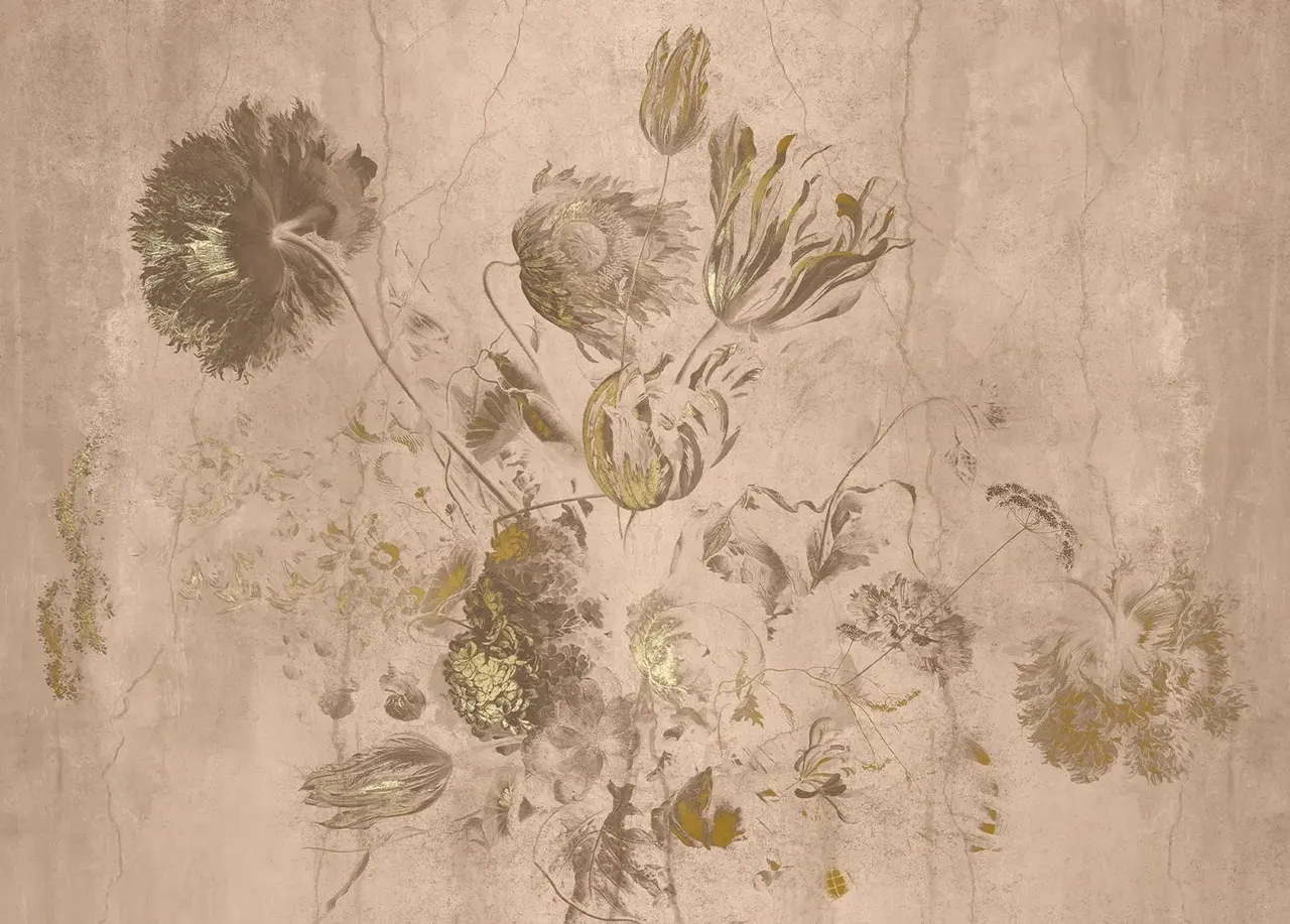 KEK Amsterdam Papier peint Fresco Flowers FU-054 - 194,8x280cm or/nude KEK Amsterdam Papier peint Fresco Flowers FU-054 - 194,8x280cm or/nude