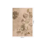 KEK Amsterdam Fresco Flowers behang FU-054 - 194,8x280cm goud/nude