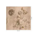 KEK Amsterdam Fresco Flowers tapet FU-055 - 292,2x280cm guld/nøgen