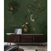 KEK Amsterdam Fresco Flowers wallpaper FU-058 - 292.2x280cm gold/green KEK Amsterdam Fresco Flowers wallpaper FU-058 - 292.2x280cm gold/green
