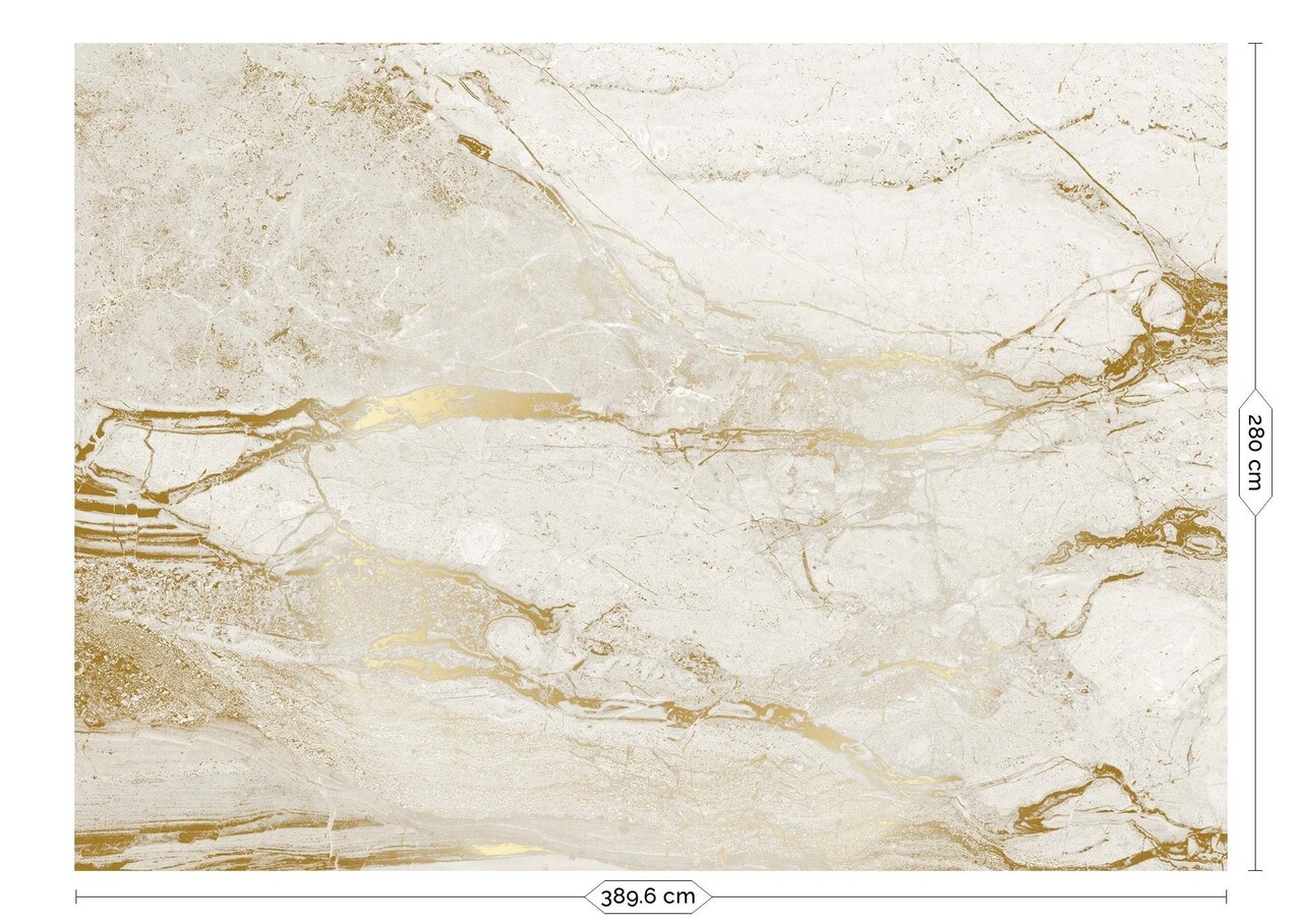 KEK Amsterdam Papel pintado de mármol FU-074 - 389,6x280cm dorado/blanco KEK Amsterdam Papel pintado de mármol FU-074 - 389,6x280cm dorado/blanco