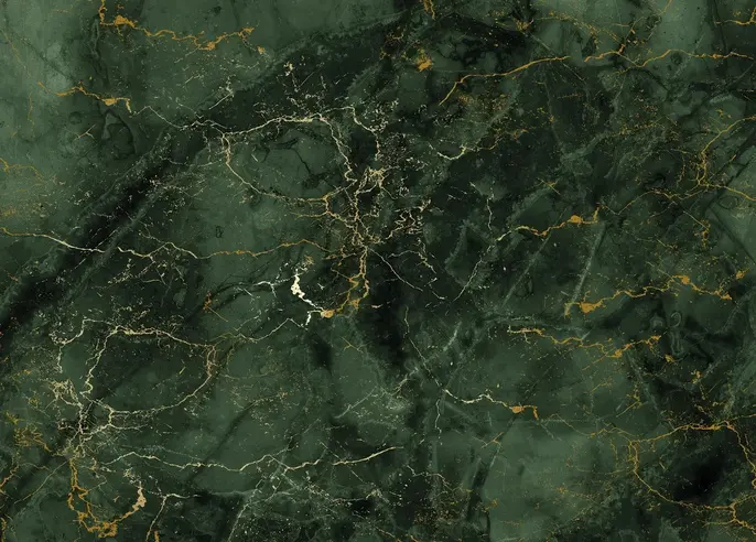 KEK Amsterdam Marble wallpaper FU-069 - 194.8x280cm gold/green