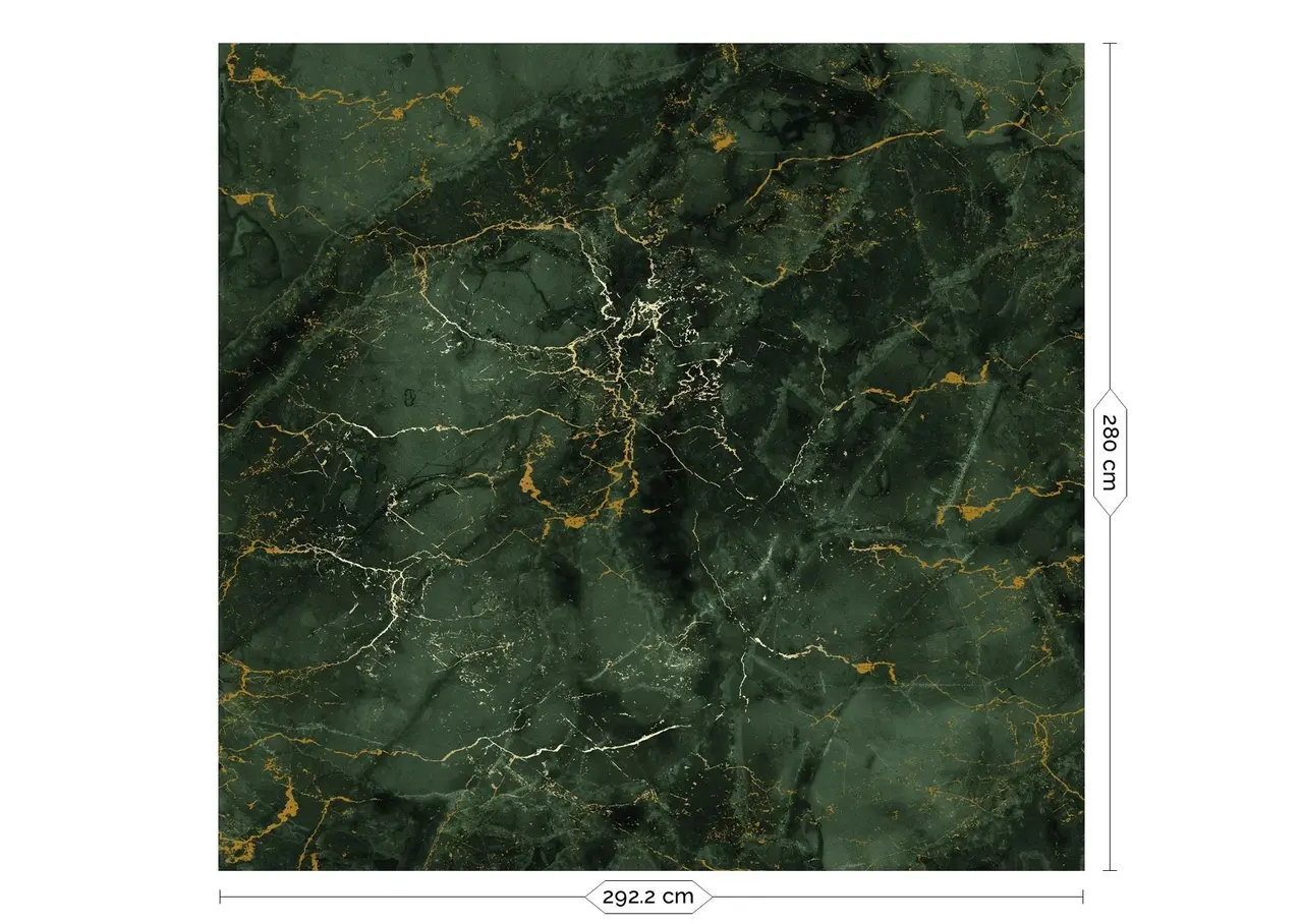 KEK Amsterdam Papier peint marbre FU-070 - 292,2x280cm or/vert KEK Amsterdam Papier peint marbre FU-070 - 292,2x280cm or/vert