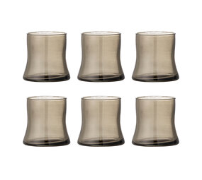 Bloomingville Juego de 6 copas florentinas grises