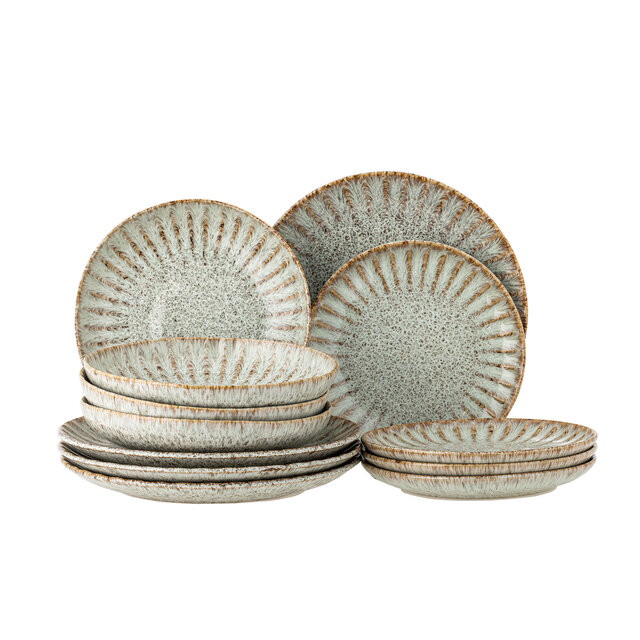 Bloomingville Fleur servies set van 12 stuks - 82068691