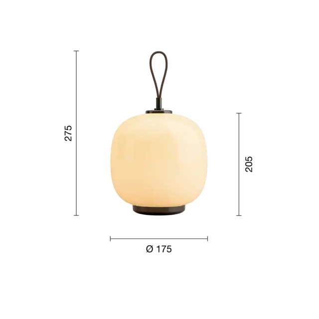 Louis Poulsen VL 45 radiohus bärbar lampa mässing/blank ljusgult glas - 5744171737