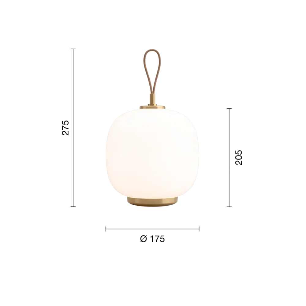 Louis Poulsen Lampe portative radio VL 45, laiton/verre rose pâle brillant - 5744171724